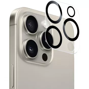 NEVOGLASS 3D Kameraschutzglas (transparent/Schwarz, iPhone 17 Pro)
