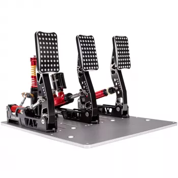 Simagic P2000 Hydraulic 3-Pedal Set, 100KG Loadcell - Crimson Edition