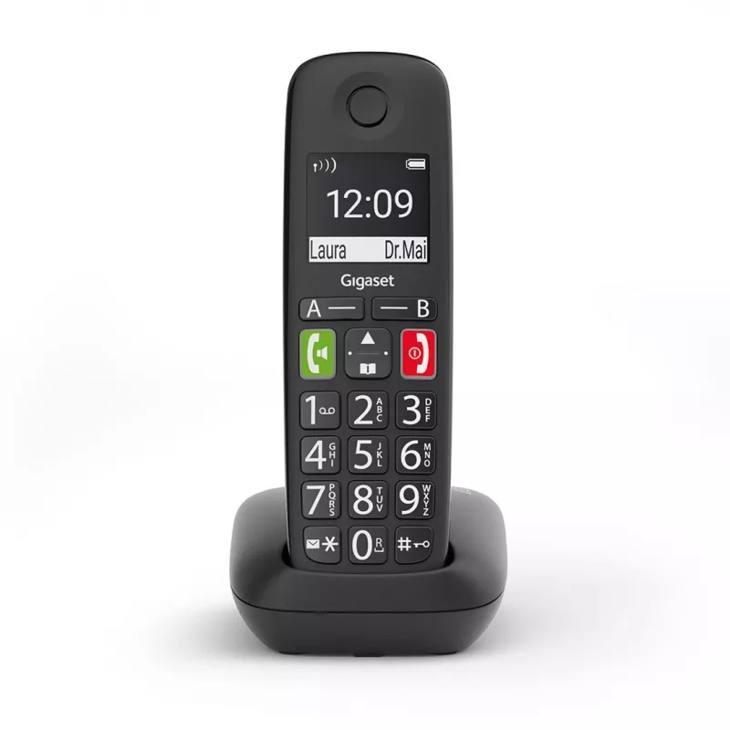 Gigaset E290 Schnurlostelefon, Schwarz