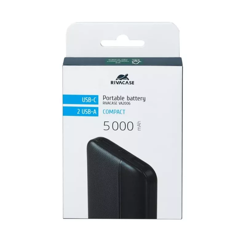 Powerbank USB 5000MAH/VA2006 Schwarz Rivacase