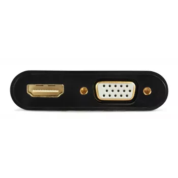 HDMI-zu-VGA-Adapter GEMBIRD A-HDMIM-HDMIFVGAF-01, HDMI-Stecker auf VGA-Ausgang, 0,15 m, schwarz
