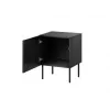 Nachttisch Cama Meble SIENA 2er-Set, 44,5×40×59 cm, schwarz matt, MDF und Spanplatte