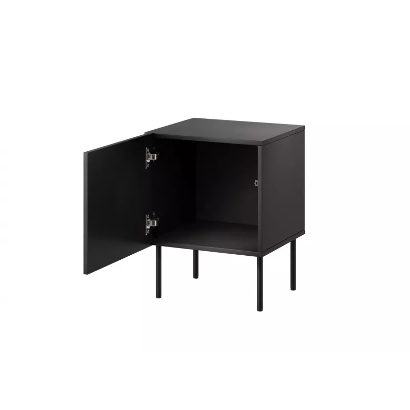Nachttisch Cama Meble SIENA 2er-Set, 44,5×40×59 cm, schwarz matt, MDF und Spanplatte