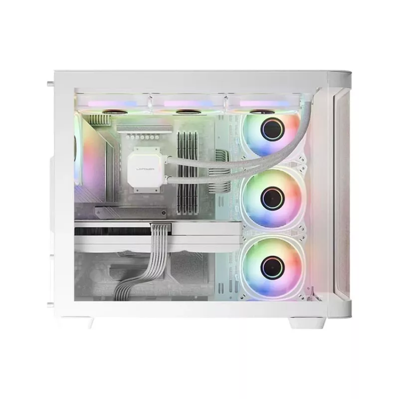 LC-Power Gaming 8001W Pro-Storm Light Midi-Tower ATX Gehäuse, weiß (LC-8001W-ON)