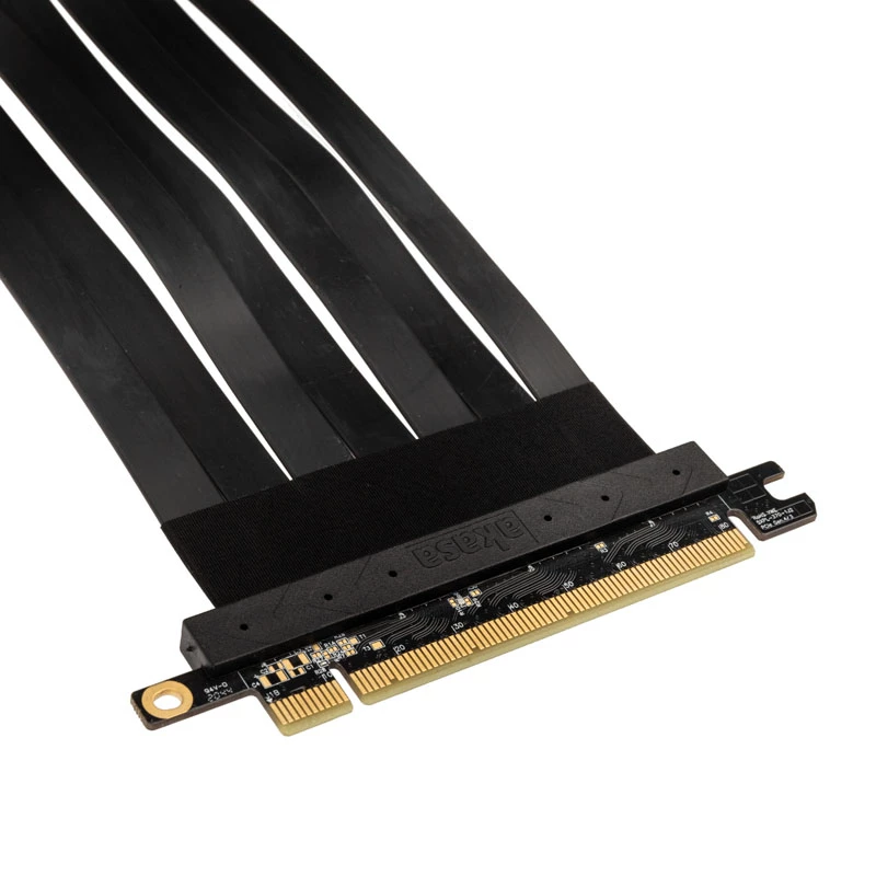 Akasa Riser Black X2 Mark IV Premium PCIe 4.0 x16 Riser-Kabel, 20 cm, AK-CBPE03-20B