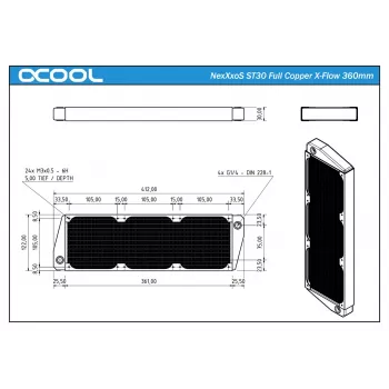 NexXxoS ST30 Full Copper X-Flow 360mm Radiator