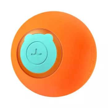 Interaktiver Katzenball Rojeco RWJ-12 — orangefarbenes, buntes Design, automatisches Rollspielzeug