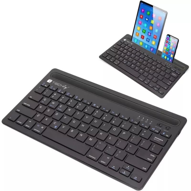 Techly ICTBK102U Tastatur Universell Bluetooth QWERTY Englisch Schwarz