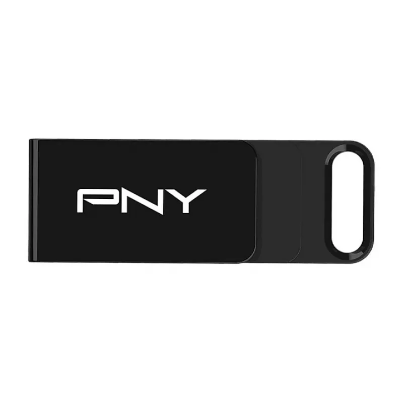 PNY Elite, 64 GB, USB Typ-C, 3.2 Gen 1 (3.1 Gen 1), 120 MB/s, Dia, Schwarz