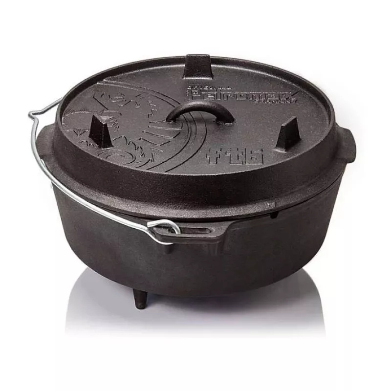 Petromax Feuertopf ft6 mit Füßen, 5,7 L, Gusseisen, Schwarz