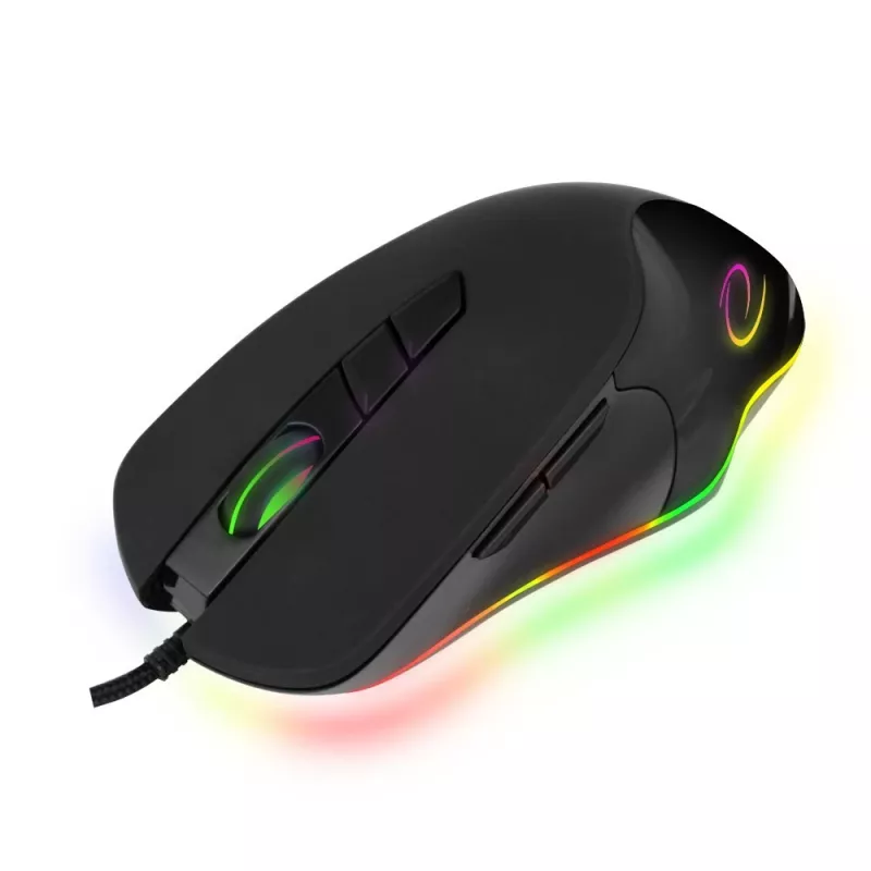 Esperanza EM132 Aquila kabelgebundene optische Gaming-Maus, 7200 DPI, 7 Tasten, RGB, Rechtshänder, USB