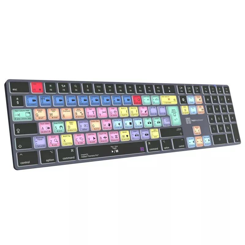 Logickeyboard LKB-PPROCC-TM-UK Adobe Premiere Pro CC Titan Tastatur, UK-Layout, Mac