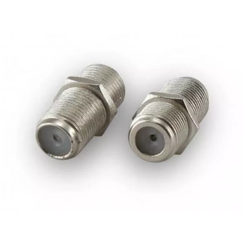 Sbox AD.F-F F-Anschluss-Adapter, F-Buchse auf F-Buchse, Zink, Silber