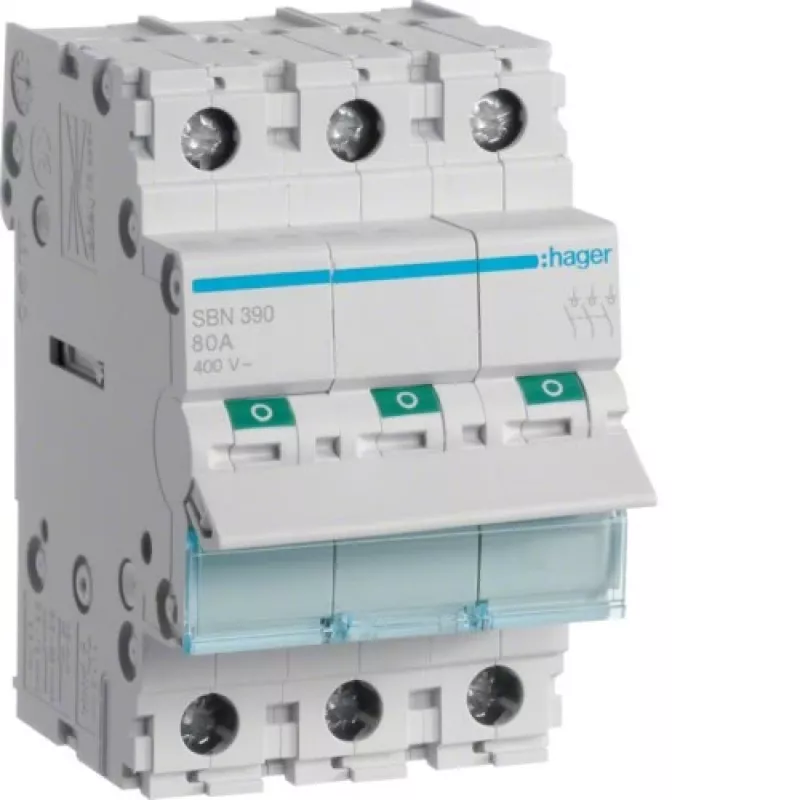 Hager SBN390 Trennschalter, 3P 100 A, 3 Module