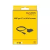DeLOCK 63803 USB Type-C Konverter zu 22 Pin SATA 6 Gb/s für 2,5-Zoll-SSD / HDD, ASM235CM, 0,5 m