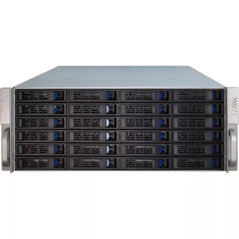 Server-Gehäuse Inter-Tech 4U-4424 Rack Schwarz, Silber