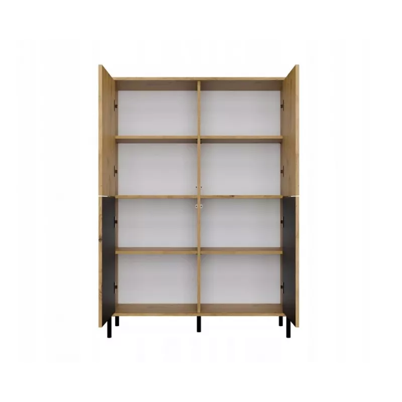 KAMARO 4DK schlank/GŁ Eiche ARTISAN DISPLAY CABINET