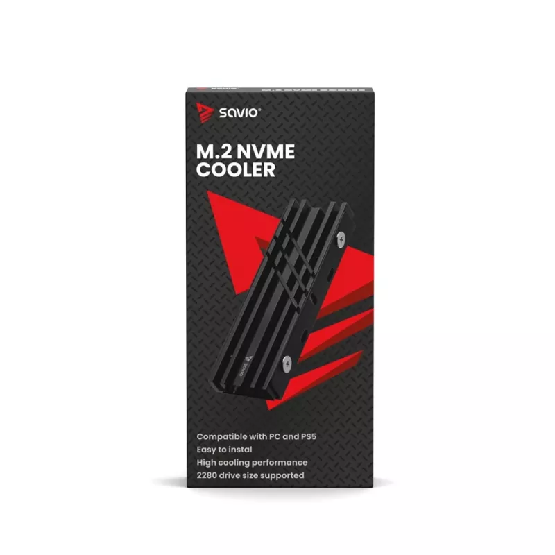 SAVIO AK-60 M.2 NVMe 2280 Laufwerkskühler, schwarz