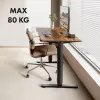 Ergo Office elektrisch höhenverstellbarer Schreibtisch, max. Höhe 1160 mm, max. - 80 kg, ohne Sitz-Steh-Tischplatte, schwarz, ER-400 B