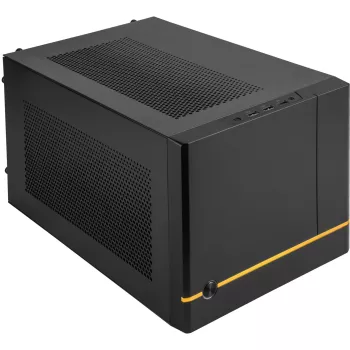 SilverStone SUGO SG14B - Tower - Mini-DTX - ohne Netzteil (ATX / PS/2) - Schwarz - USB/Audio (SST-SG14B)