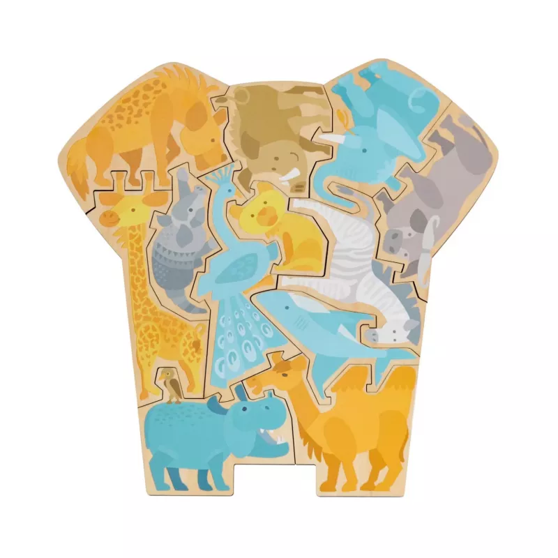 Puzzle 2 in 1 Elefant