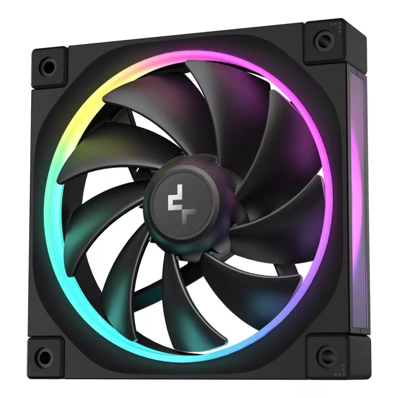 DeepCool FL12 3-in-1 120-mm-Gehäuselüfter (3 Stück), 500-2150 U/min, fluiddynamisches Lager, 32 dB, Schwarz