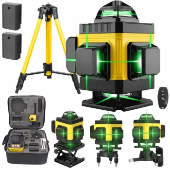 Extralink Laser-Wasserwaage Kreuzlinien-Set 4D mit Stativ