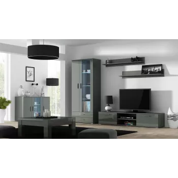 Cama Sideboard 120 cm SOHO S7 grau/grau glänzend
