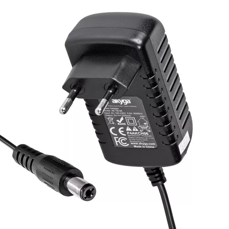 Akyga AK-TB-11 Universal-Netzteil 9 V / 1 A, 9 W, 5,5 x 2,1 mm Stecker, 1,5 m
