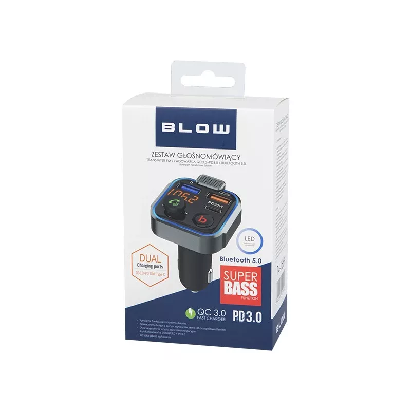 FM-Transmitter BLOW 74-166# Bluetooth 87,5–108 MHz