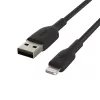 Cable Braided USB-Lightning 1m Black