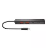 Hub USB-C, 4 Ports 2x USB-A, 2x USB-C, Schwarz
