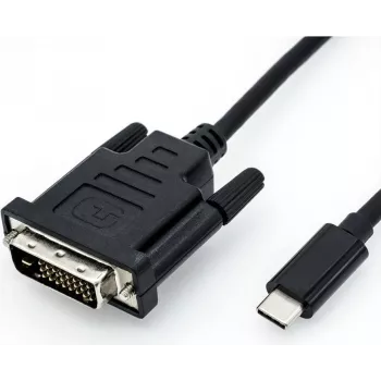 Videokabel-Adapter ROLINE 11.04.5831 USB Type-C auf DVI 2m Schwarz