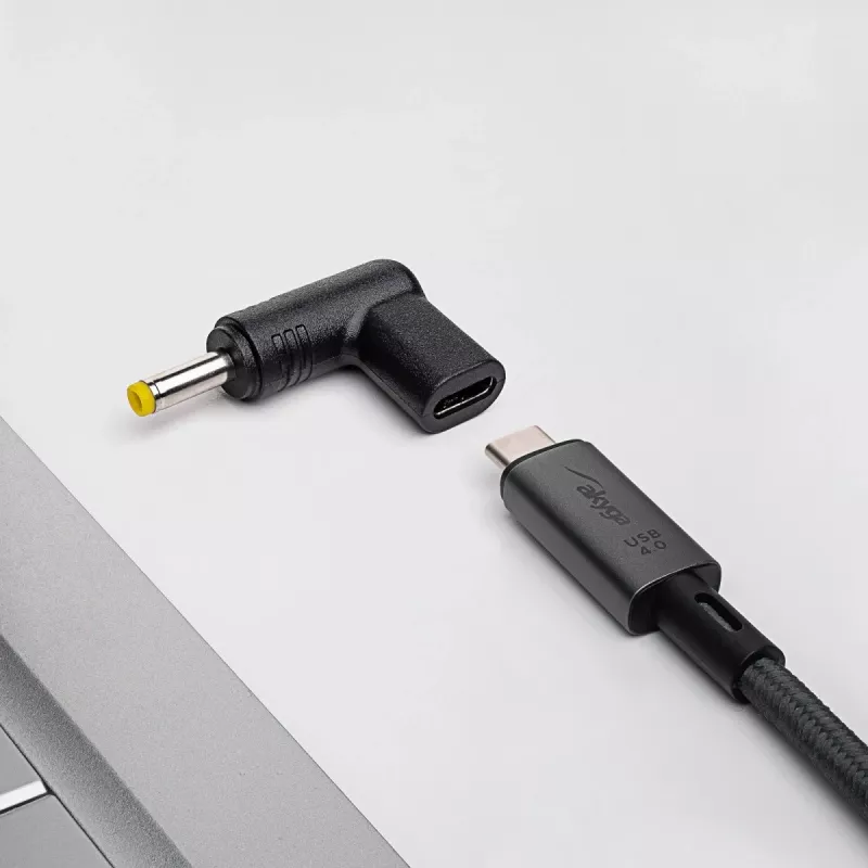 Akyga AK-ND-C04 Ladeadapter USB-C auf DC 4,0 x 1,7 mm für Notebooks, 18,5-20 V, 100 W, für Lenovo