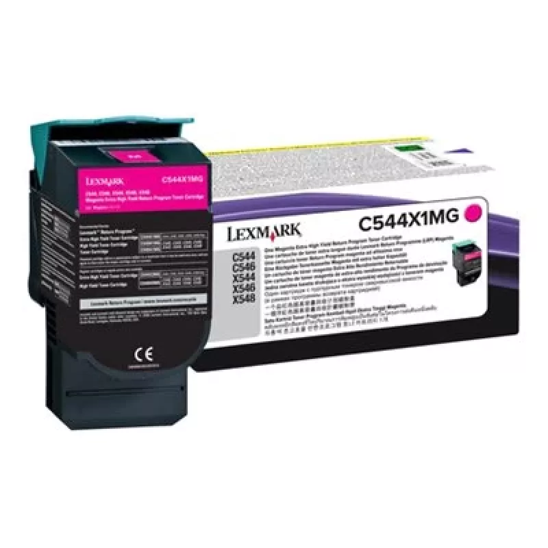 Lexmark C544X1MG Tonerkartusche für C544/C546/X544/X546/X548, Magenta, 4000 Seiten