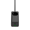 Akyga AK-CH-21 GaN-USB-Ladegerät 65 W, 2 x USB-C + USB-A, mit Steckdose, 1,5 m, Schwarz