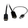 ROTRONIC-SECOMP Roline - Videokabel - HDMI, USB (nur Strom) männlich zu DisplayPort männlich - 1 m - abgeschirmt - Schwarz - unterstützt 4K 60 Hz (384