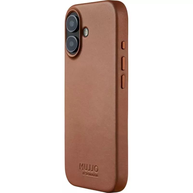 Mujjo Full Leather Case MagSafe Case für iPhone 17 Braun