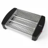 Jata JETT1587 Toaster, 400 W, 2 Quarzstäbe, herausnehmbare Krümelschublade, Edelstahl, Schwarz