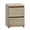 Nachttisch top e shop M2 SONOMA — 2-Schubladen-Nachttisch, Eiche, 300×300×400 mm