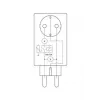 Shelly Wave Outdoor Plug S LR smarter Outdoor-Stecker, Z-Wave Long Range, IP44, 230 V, 12 A, 2500 W, Energiemessung, SmartStart, OTA, LED, Mokka