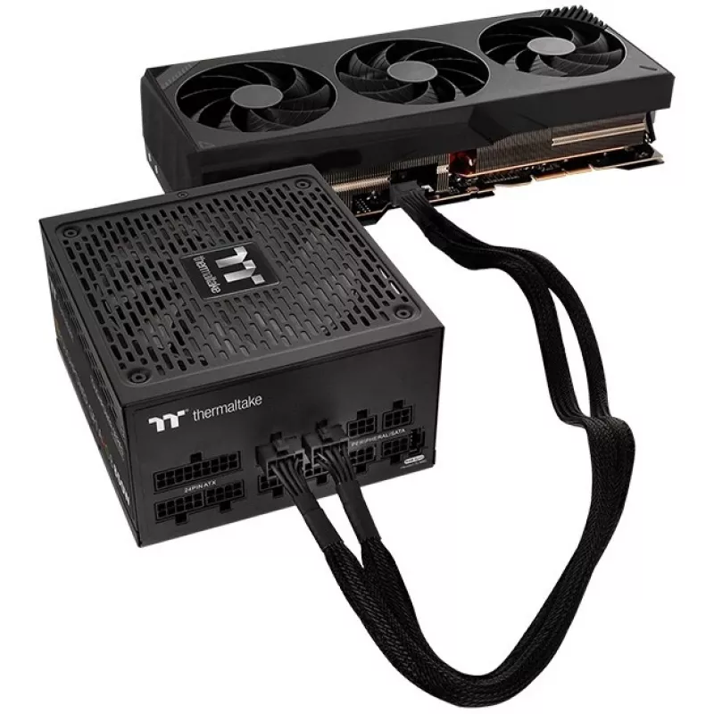 Thermaltake AC-063-CN1NAN-A1 Kabelsplitter, schwarz, Stecker/Stecker, 600 mm
