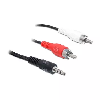 Audiokabel DeLOCK 84942 3m 3,5mm Klinke auf 2x Cinch Schwarz Rot Weiß