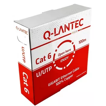 Q-LANTEC KIU6PVC100Q U/UTP Netzwerkkabel, 100 m, grau