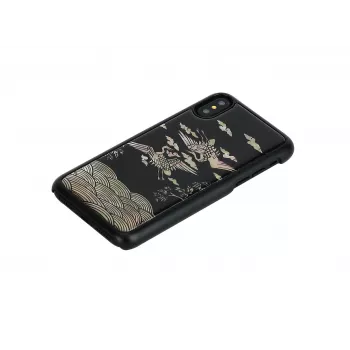 Smartphone-Hülle iKins für iPhone XS / XS Max — Crane Schwarz Schutzhülle