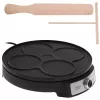 Adler AD 3093 2-in-1 doppelseitiger elektrischer Crêpe-Maker, 1600 W, Schwarz