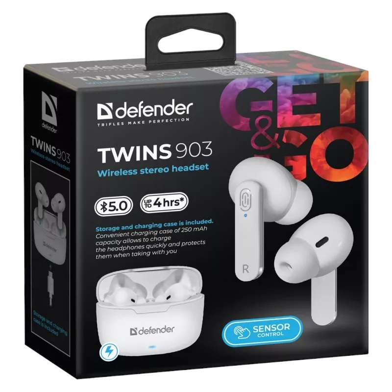 Defender TWINS 903 Bluetooth-Kopfhörer, weiß