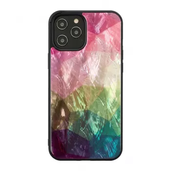iKins Schutzhülle für Apple iPhone 12 Pro Max — Wasserblumen-Design, schwarz