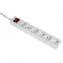 Hama 00108833 6-fach Steckdosenleiste mit Schalter und Kindersicherung, 5 m, Weiß
