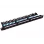 Alantec PK013 Patchpanel 19" 1U, 24x RJ-45, Cat5e UTP, LSA, mit Ablage, schwarz